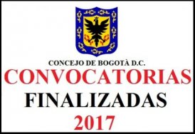 <p>CONVOCATORIAS FINALIZADAS 2017</p>