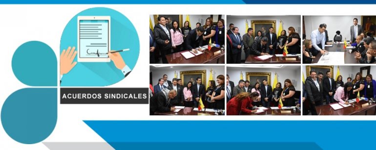 <p>La Mesa Directiva del Concejo de Bogotá concerta Acuerdo Colectivo con Organizaciones Sindicales de la Corporación</p>