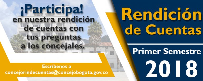 <p>Se aproxima la Rendición de Cuentas del Concejo de Bogotá y queremos que tú participes!</p>