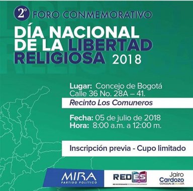 <p>Segundo Foro Conmemorativo Día Nacional de la Libertad Religiosa 2018</p>