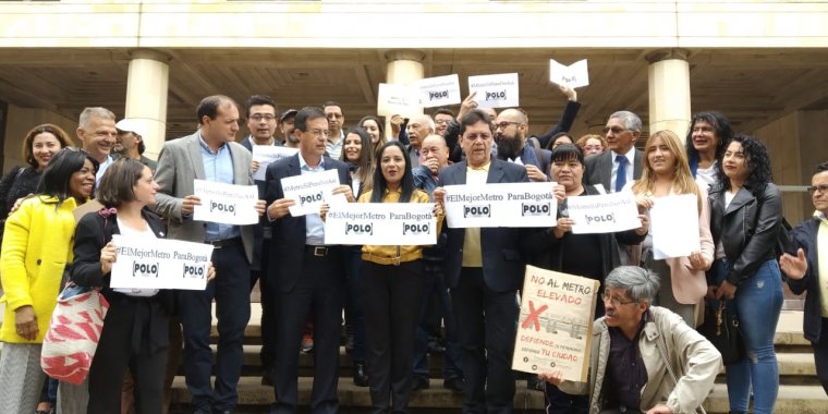 <p>Bancada del Polo Democrático radicó demanda contra el Metro en el Consejo de Estado</p>