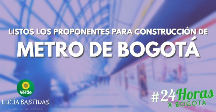 <p>El metro, una realidad para Bogotá</p>