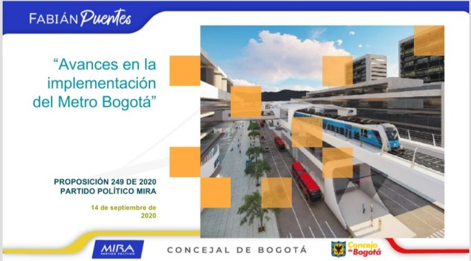 <p>En el Concejo de Bogotá se revisan los avances en la implementación del Metro</p>