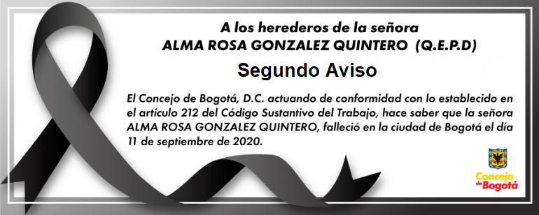 <p>A los herederos de la señora Alma Rosa González Quintero Q.E.P.D.</p>