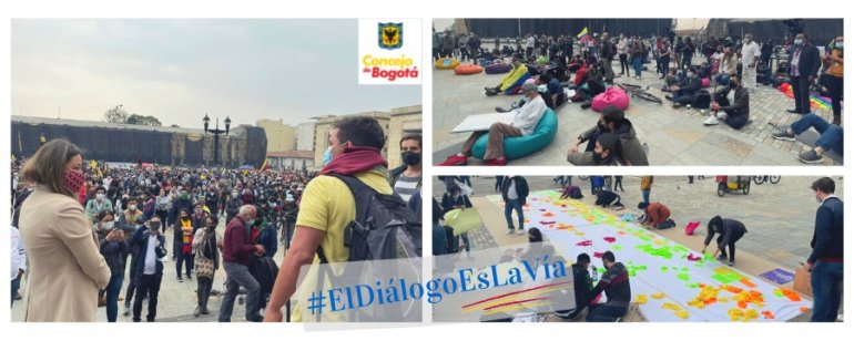 <p>¡El diálogo es la vía! El Concejo de Bogotá se trasladó a la calle y escuchó a la ciudadanía </p>
