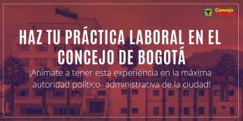 Abiertas las inscripciones para realizar la práctica laboral en el Concejo de Bogotá