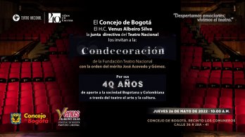 Condecoración de la Fundación Teatro Nacional con la orden del mérito José Acevedo y Gómez