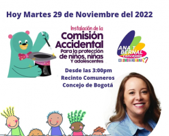 La concejala de Bogotá instalará la Comisión Accidental para la Protección de los Niños, Niñas y Adolescentes en Bogotá