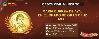 Orden Civil al Mérito María Currea de Aya 2023