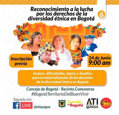<p>Concejala Ati Quigua reconocerá la lucha por los derechos de la diversidad étnica en Bogotá</p>