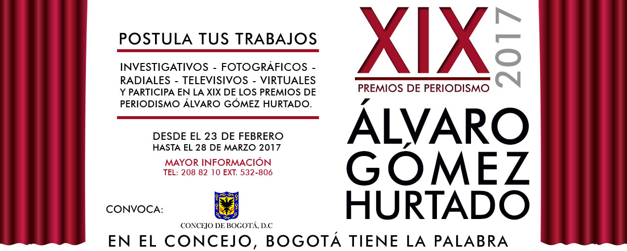 Imagen informativa de los Premios Álvaro Gómez Hurtado 2020