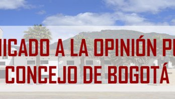Comunicado a la opinión pública Concejo de Bogotá