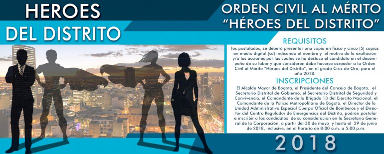 Imagen informativa de la Orden Civil al Mérito Héroes Distrito