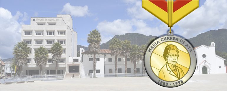 <p>Orden Civil al mérito María Correa de Aya, en el Grado Cruz de Oro</p>