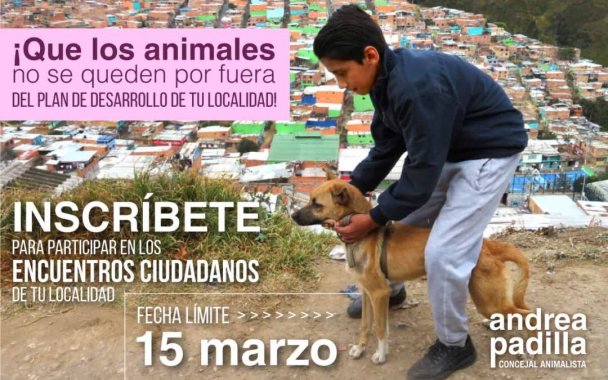 <p>¡Que los animales no se queden por fuera del Plan de Desarrollo de tu localidad!</p>