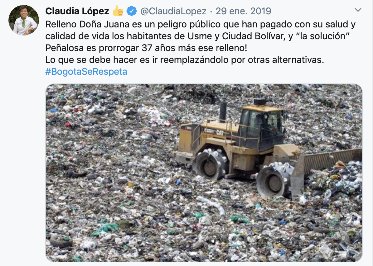 Twit Claudia López