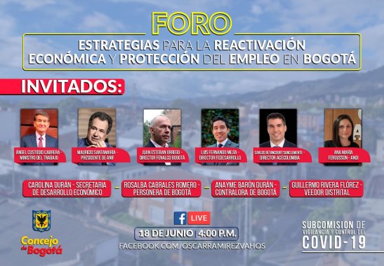<p>Panel de primer nivel formulará estrategias para reactivar la economía de Bogotá </p>