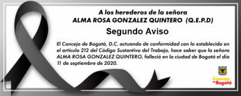 A los herederos de la señora Alma Rosa González Quintero Q.E.P.D.