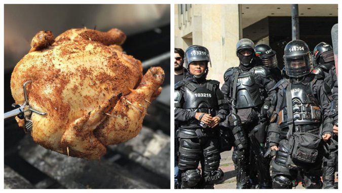<p>Distrito compró con sobrecostos miles medios pollos asados para alimentar al Esmad durante protestas</p>