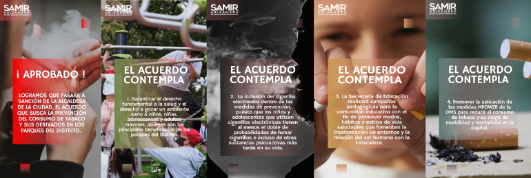 <p>Aprobado proyecto que busca la prevención del consumo de tabaco y sus derivados en los parques del Distrito. </p>