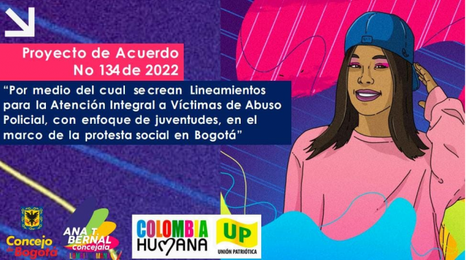 <p>La concejala de Bogotá Ana Teresa Bernal presenta proyecto de acuerdo por medio del cual se crean lineamientos para la atención integral a víctimas de abuso policial, con enfoque de juventudes, en el marco de la protesta social en Bogotá</p>