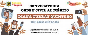 Convocatoria Orden Civil al Mérito Diana Turbay Quintero 2022