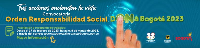 <p>Orden Responsabilidad Social Dona Bogotá, en Materia de Donación de Órganos y Tejidos 2023</p>