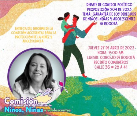 <p>Concejala Ana Teresa Bernal evidenciará la Grave situación que vive la Niñez y Adolescencia en Bogotá</p>