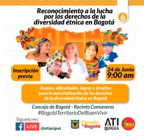 Concejala Ati Quigua reconocerá la lucha por los derechos de la diversidad étnica en Bogotá