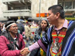 Concejal Taita Oscar Bastidas Jacanamijoy, acompañó al pueblo en la manifestación del 8 de febrero en Bogotá
