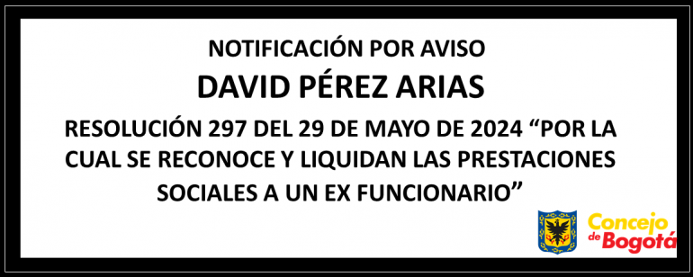 <p>Notificación por aviso David Pérez Arias</p>
