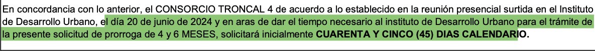 Imagen de Fragmento de acta de solicitud de adición o prórroga