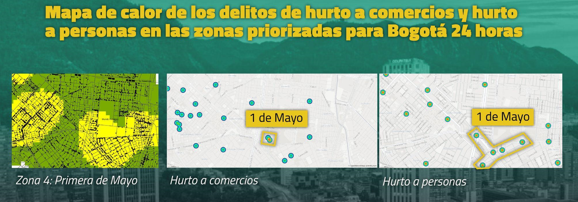 En esta imagen de mapa de calor se encuentra la Primera de Mayo