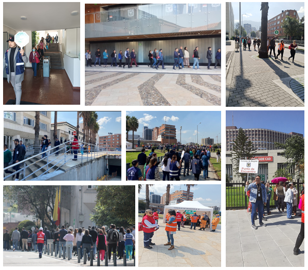 Collage de fotos del situaciones durante la jornada