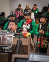 El Taita Oscar Bastidas, concejal étnico de Bogotá, apoya la justa protesta de las comunidades Embera que llegaron al CAN