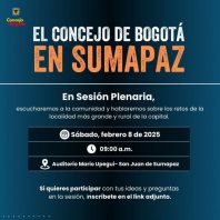 El Concejo de Bogotá sesionará en la localidad de Sumapaz