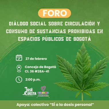 <p>Diálogo social sobre circulación y consumo de sustancias prohibidas en espacios públicos de Bogotá</p>
