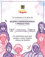 Gran feria de mujeres emprendedoras en el Concejo de Bogotá