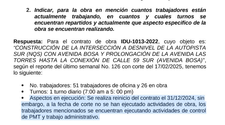 imagen de un fragmento de texto de una respuesta sobre estado del contrato