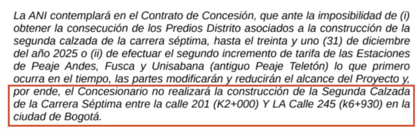 Imagen de un documento en el que se aprecia un texto encerrado en un recuadro de color rojo