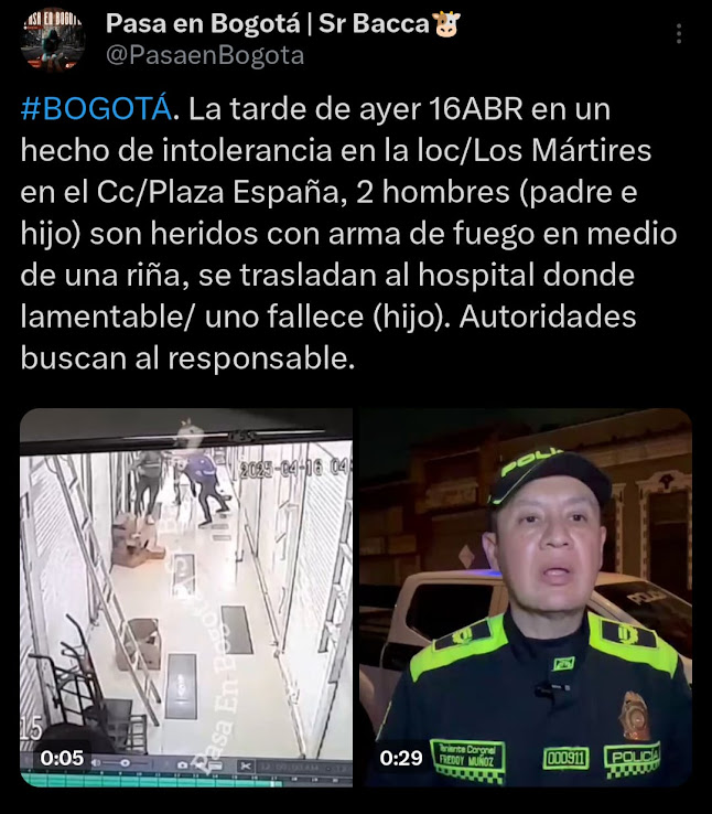 Imagen de una primera publicación en X