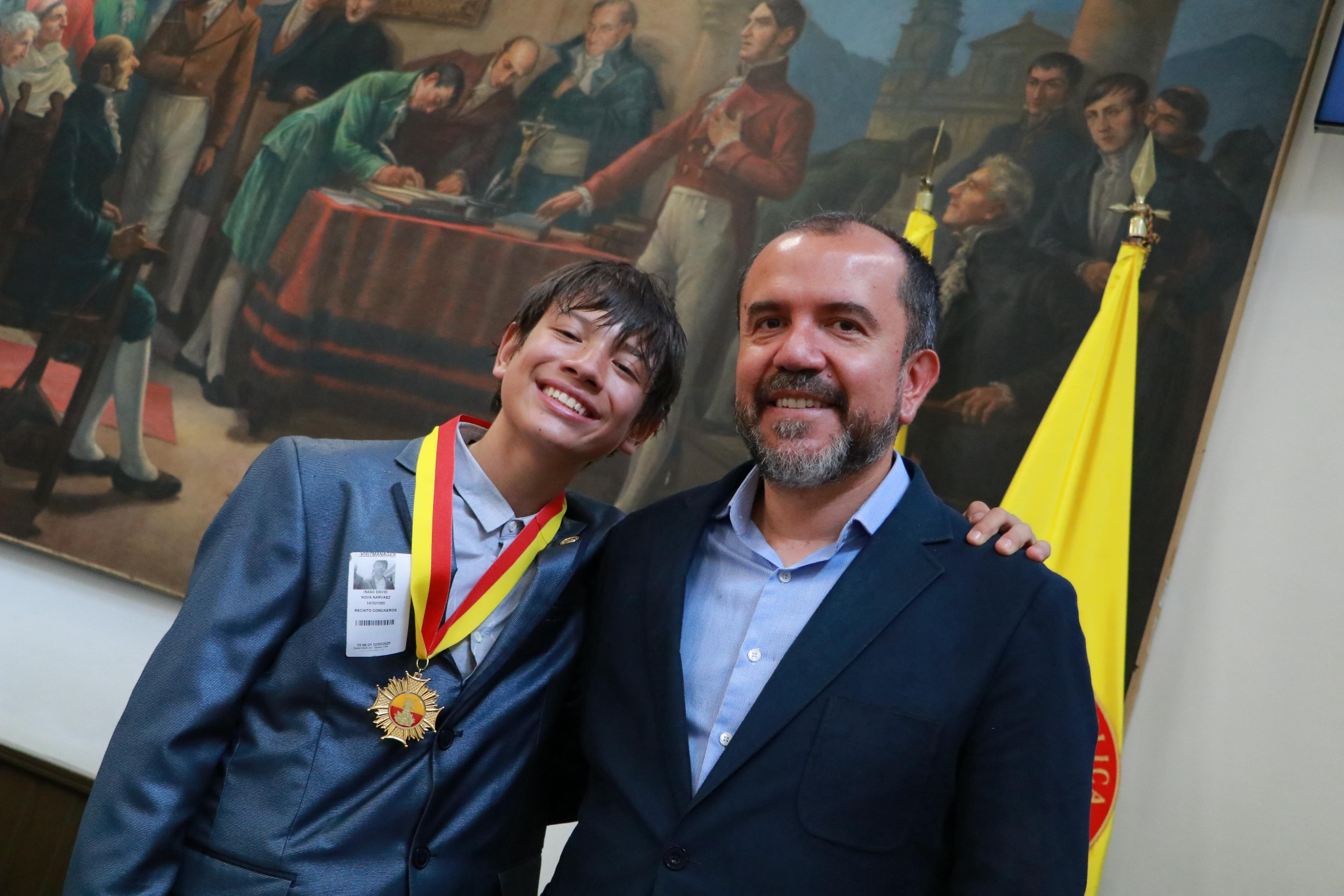 fotografía en la que aparecen Isaac y Daniel García