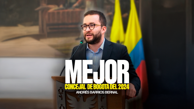 <p>¡Gran triunfo! Andrés Barrios se consolidó como el mejor concejal de Bogotá en el 2024 </p>