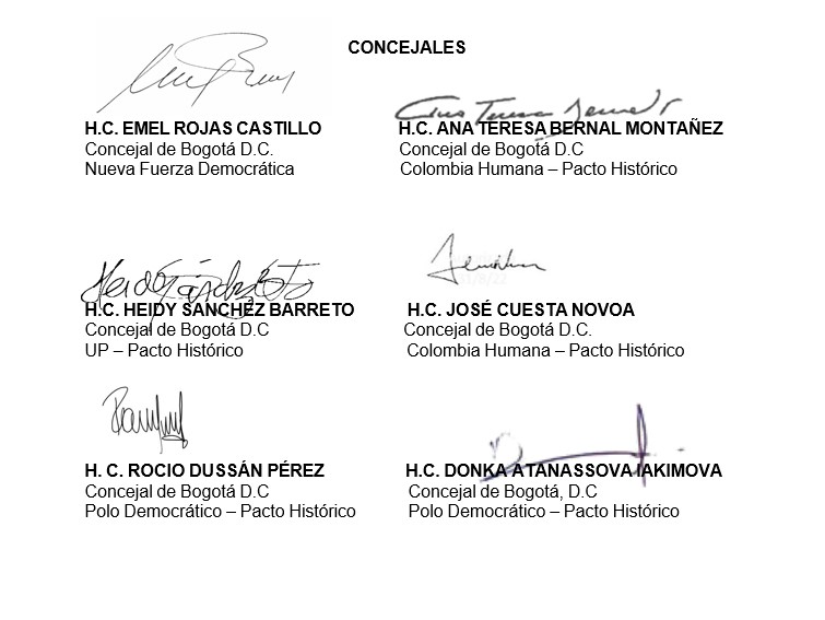 firmas de los concejales