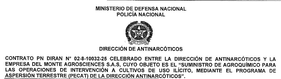 Imagen de encabezado de contrato de la dirección antinarcoticos