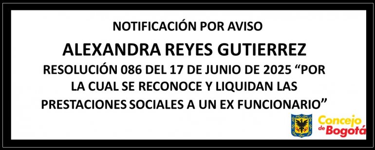 <p>Notificación por aviso Alexandra Gutiérrez Reyes</p>