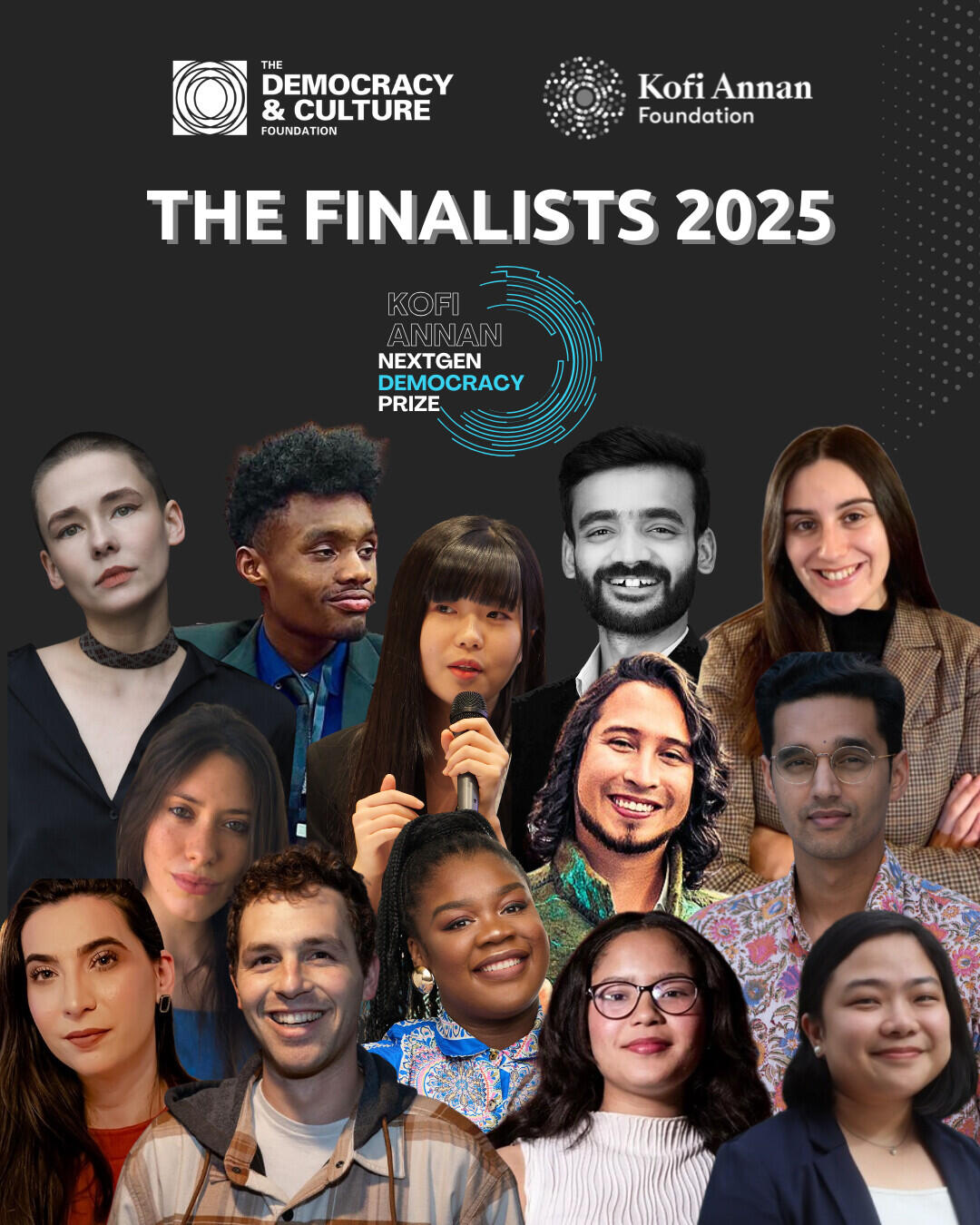 Pieza publicitaria del premio Koffi Annan donde aparece el concejal Sastoque