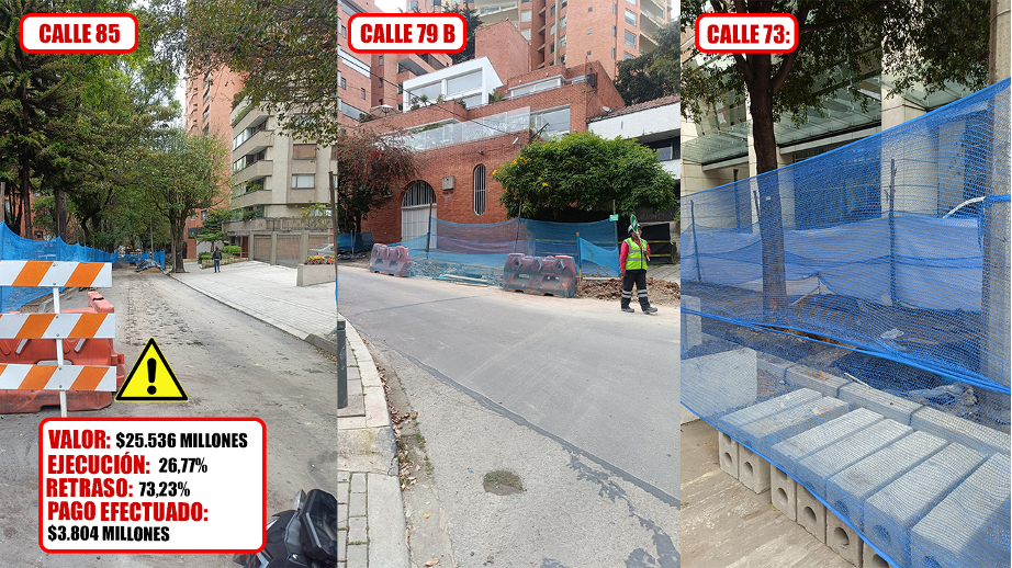 Imagen senderos peatonales Calle 73, 79 y 85 (Contrato IDU 1767-2023)