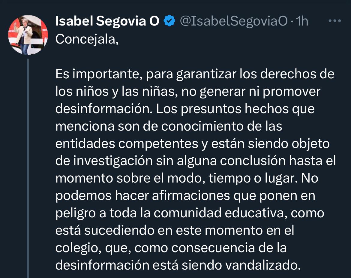 Imagen trino Secretaría de Educación, Isabel Segovia