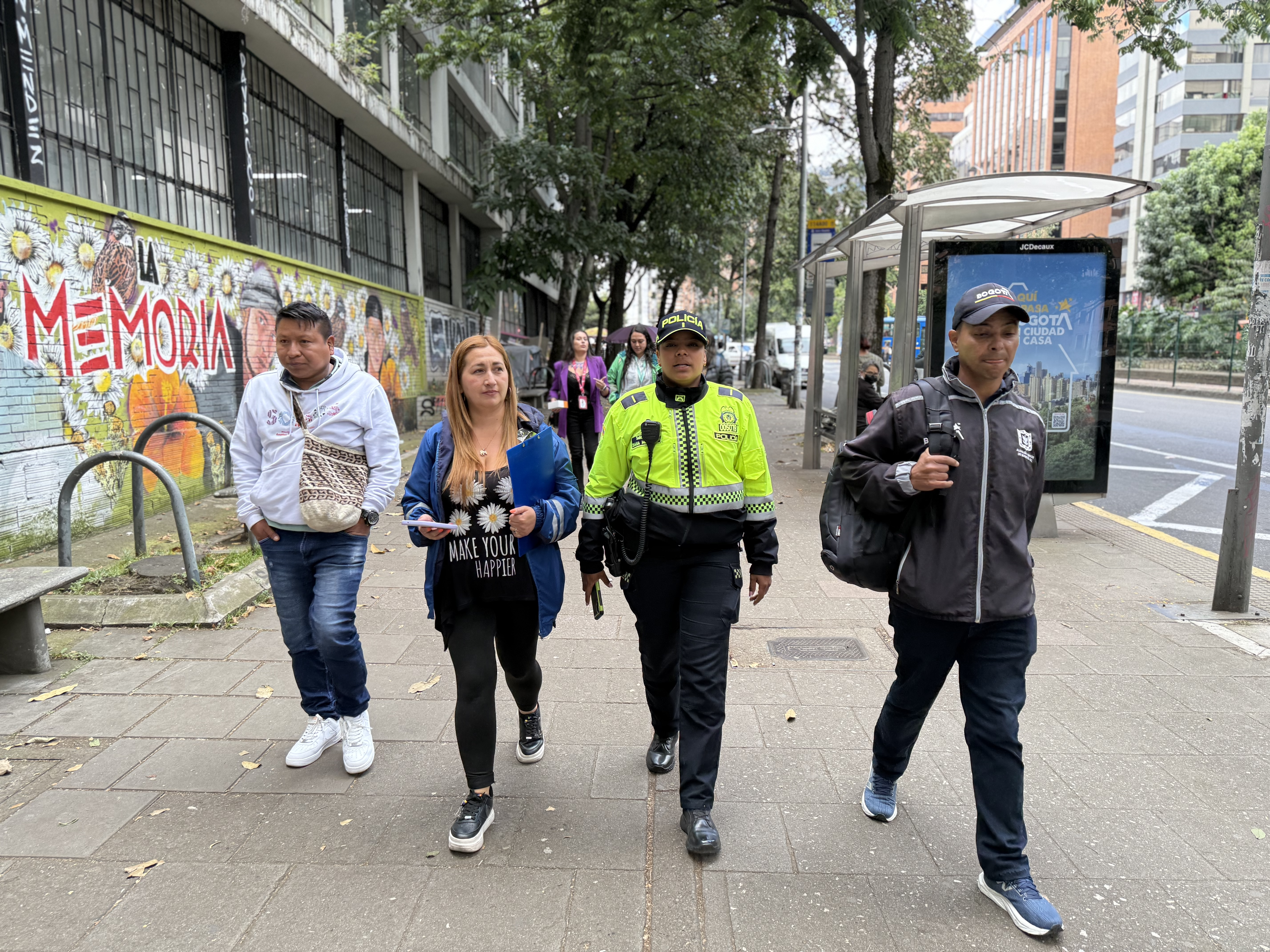 Foto jornada de recuperación del espacio público en el sector financiero de Bogotá